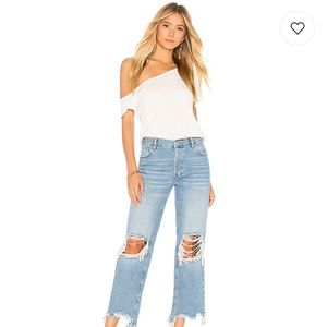 We the Free Maggie Ripped Crop Straight Leg Jeans